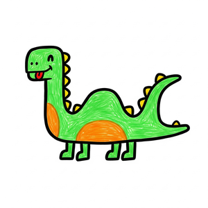 A Very Long Dinosaur with Comically Short Legs
